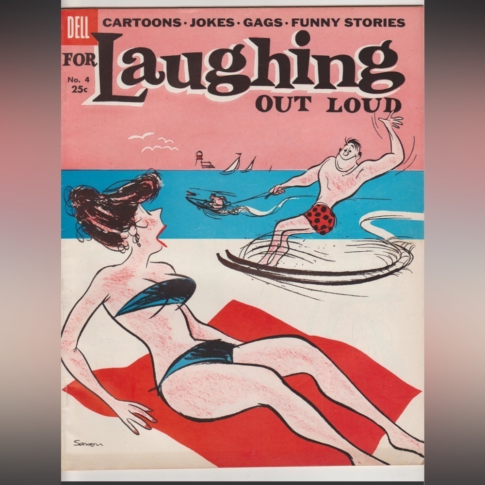 For Laughing Out Loud  July-Sept 1957, #4 by Dell Publishing Co Vintage
